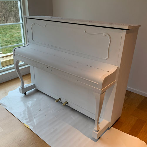 Jeanne dárc living vintagepaint måla piano