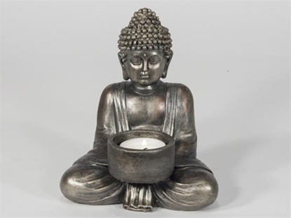 Bild på Budda med ljus