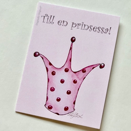Bild på Litet dubbelvikt kort - Till en prinsessa!