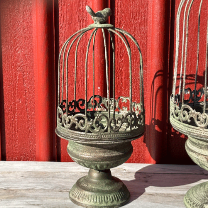 Bild på Planteringsbur Fågel Metall Grön