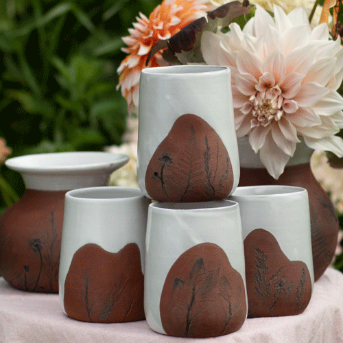 Timmervikens keramik sommarminnen lattekopp kaffekopp