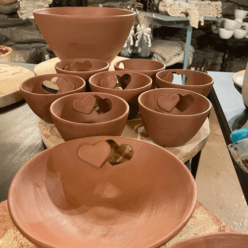 Alla hjärtans dag hjärtskål Timmervikens keramik