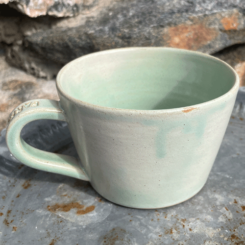 handgjord keramik drejad kopp farfar